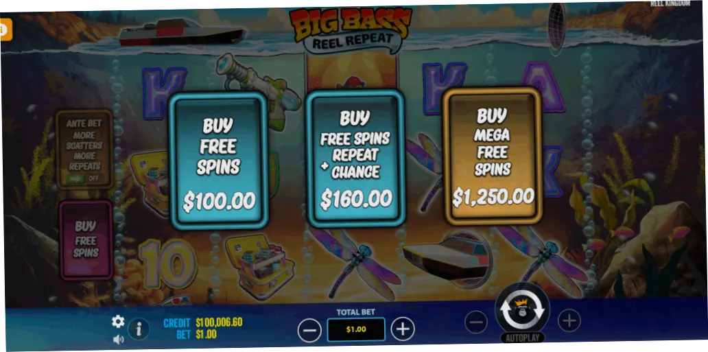 Big Bass Reel Repeat 12-card modifier picking mini-game